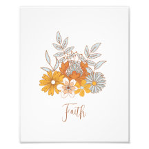 Personalizado Floral Boho Nursery Wall Art Poster