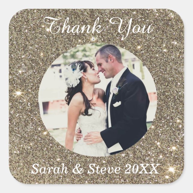 Foto personalizado Gracias Pegatinas (Anverso)