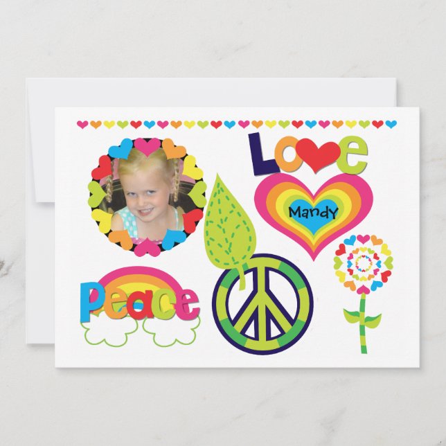 Foto Personalizado Invitación a la Paz, el Amor y  (Anverso)