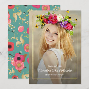 Foto personalizado Invitación moderna de graduació