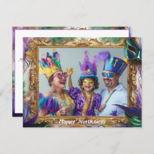 Foto personalizado Mardi Gras Postal Mágica
