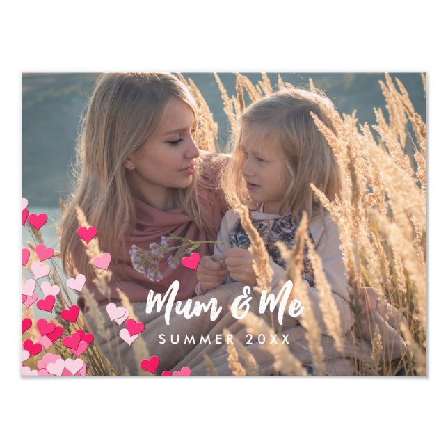 Foto personalizado Moderna Escribiendo Corazones R (Frente)