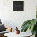 Foto Personalizado negro simple Añadir su nombre elegan<br><div class="desc">Simple Personalizado Negro Añade tu nombre de diseño elegante para cualquiera.</div>