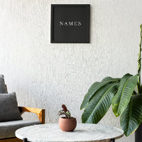 Personalizado negro simple Añadir su nombre elegan