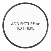 Foto personalizado o disco de hockey sobre texto