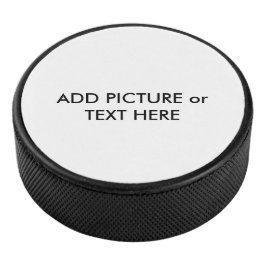 Foto personalizado o disco de hockey sobre texto