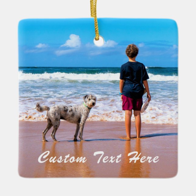 Foto personalizado Ornamento de Navidad Fotos de s (Anverso)