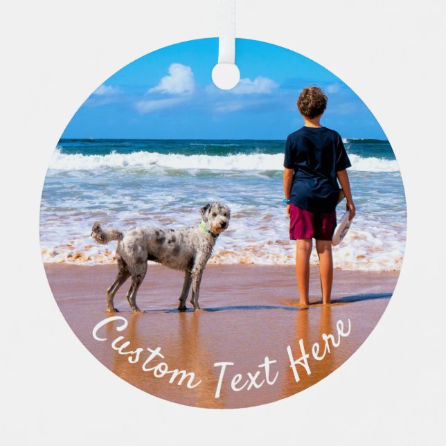 Foto personalizado Ornamento de Navidad Fotos de s (Anverso)