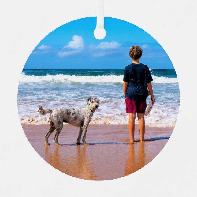 Foto personalizado Ornamento de Navidad Fotos de t (Anverso)