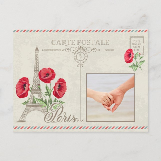 Foto personalizado postal de París Francia (Anverso)