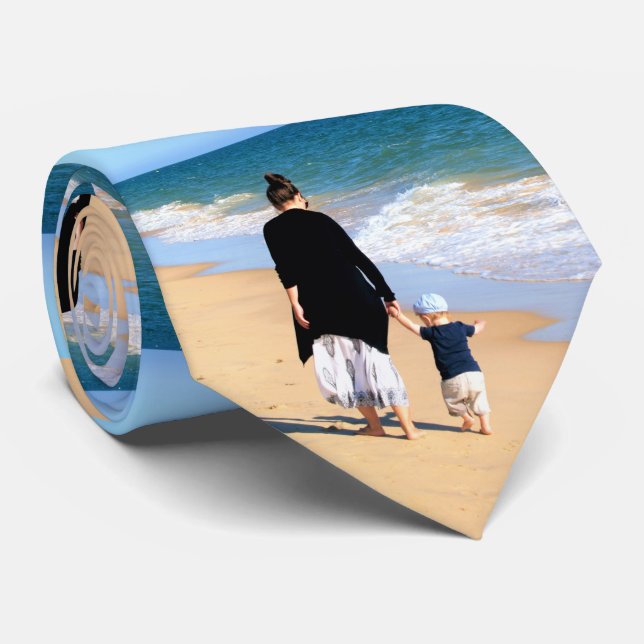 Foto personalizado: Regalo de corbata de cuello co (Enrollado)