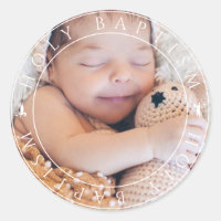 Foto personalizado Sello para sobres del bautismo 