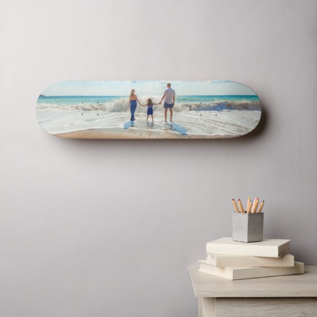 Foto personalizado Skateboard Regalo tus fotos fav (Arte de pared (horz))