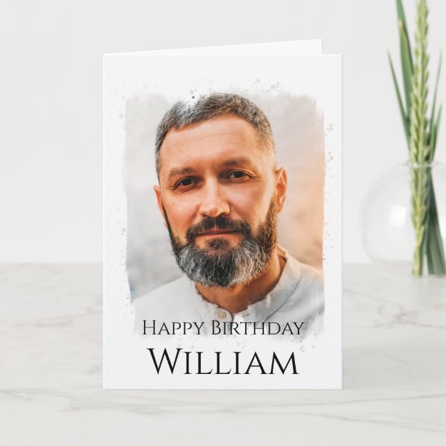 Foto personalizado, tarjeta de cumpleaños (Anverso)