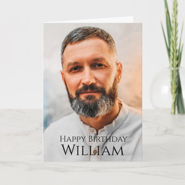 Foto personalizado, tarjeta de cumpleaños (Anverso)