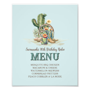 Foto Personalizado Verde azulado Cactus Fiesta Rodeo Oc