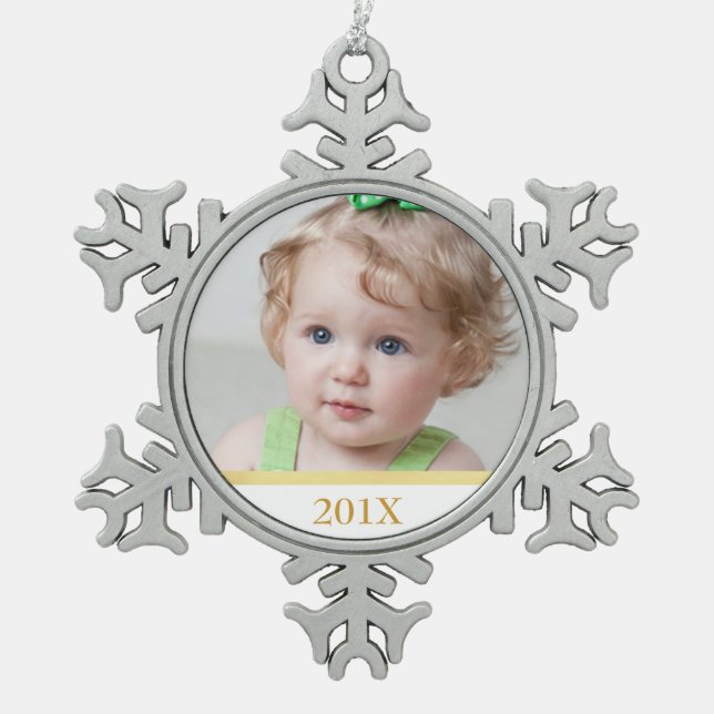 Foto personalizado y adorno del año (Anverso)