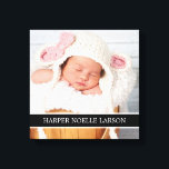 Foto personalizado y arte personalizado de lienzo<br><div class="desc">Hermosa impresión personalizada de pintura mural de tela con su foto personalizado y nombre de monograma. ¡Esto sería un gran regalo para la familia,  amigos,  padres y abuelos!</div>