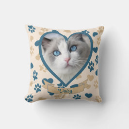 Foto personalizado y nombre almohada de gato | Reg