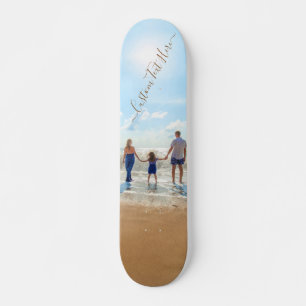 Foto personalizado y skateboard de texto Su propio