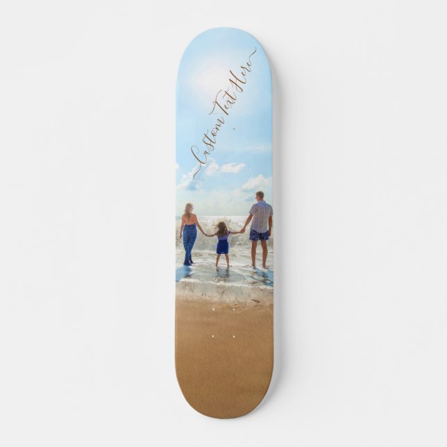 Foto personalizado y skateboard de texto Su propio (Anverso )