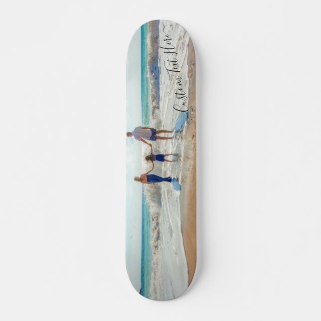 Foto personalizado y skateboard de texto Su propio (Anverso )