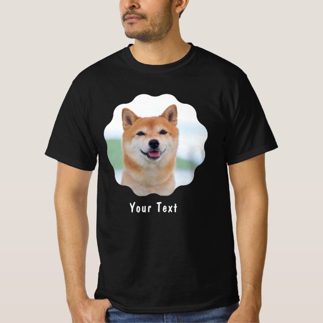 Foto personalizado y texto personalizado camiseta  (Anverso)