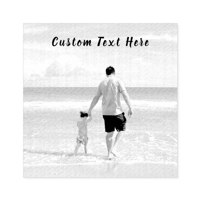 Foto personalizado y texto su propio sello de goma (Impresión)