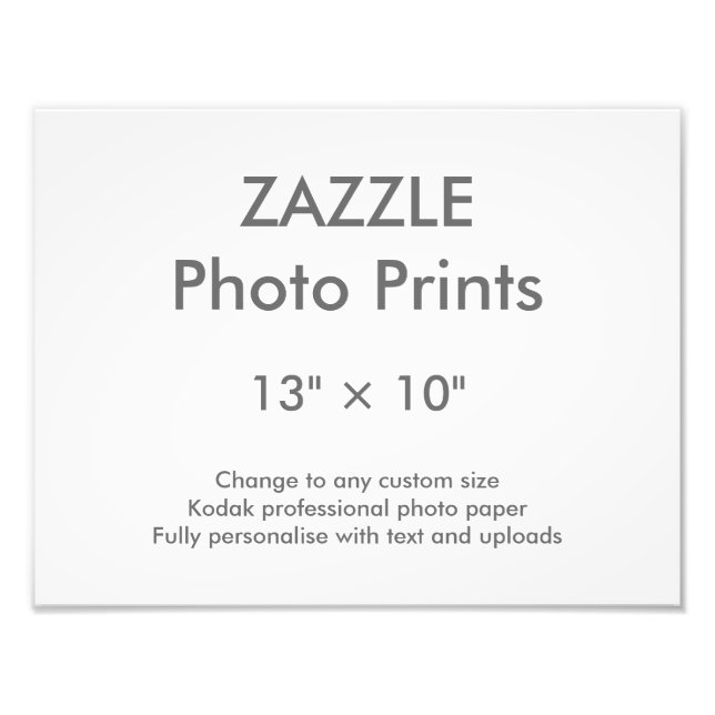 Foto Personalizado Zazzle 13" × 10" Impresión fotográfi (Frente)