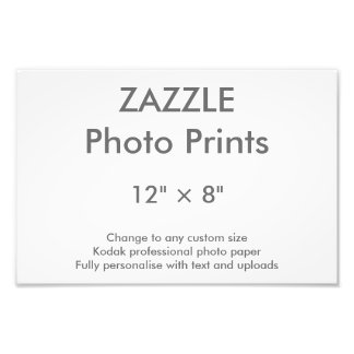 Foto Personalizado Zazzle de 12" x 8" Impresión fotográ