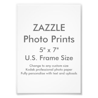 Foto Personalizado Zazzle de 5" x 7" Impresión fotográf