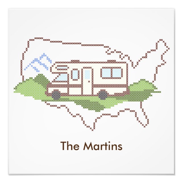 Foto Personalizar Su Viaje Por Carretera Poster EE.UU. (Frente)