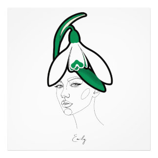 Foto Personalized January Birth Flower Portrait