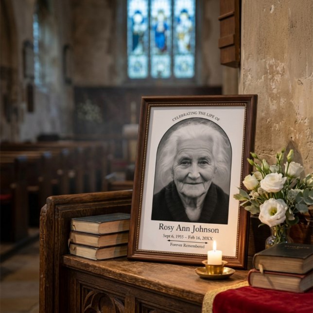 Foto Personalized Memorial Funeral Photo Poster (Subido por el creador)