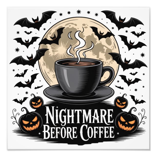 Foto Pesadilla antes del café Halloween (Frente)