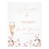 Petales Prosecco Señal de bienvenida de ducha de n