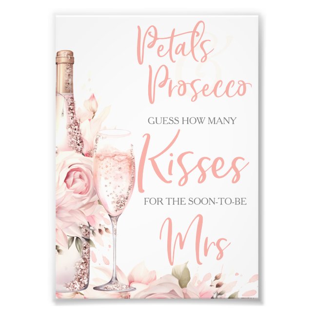 Foto Pétalos y Prosecco Rosa Beige Floral Té de Novia (Frente)