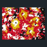 FOTO PETUNIA FLOWERS<br><div class="desc">Un vibrante diseño de arte pop rojo,  amarillo,  negro y blanco de petunias.</div>