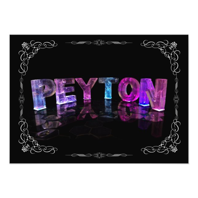 Foto Peyton - El nombre Peyton en luces 3D (Fotografía) (Frente)