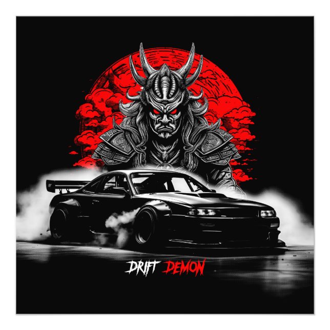 Foto Phonk de deriva del coche del Demon Samurai JDM (Frente)