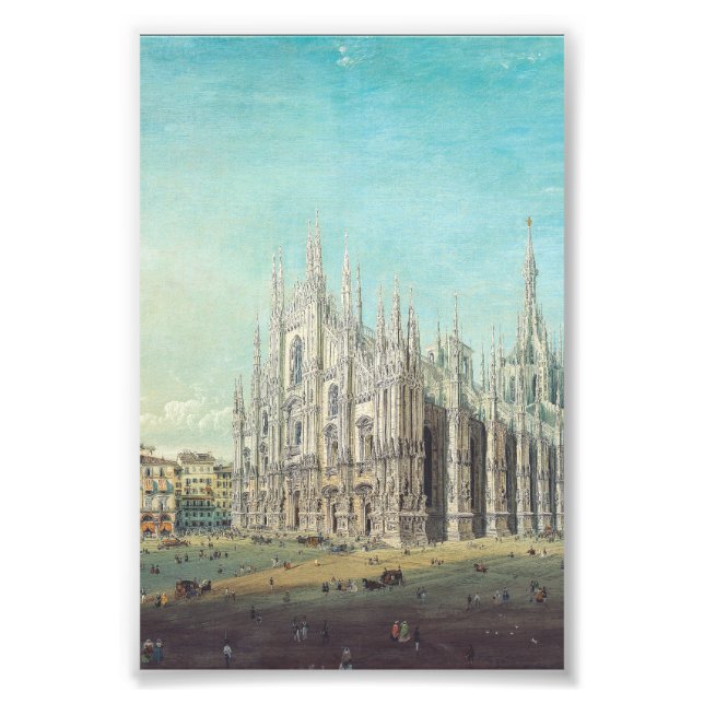 Foto Piazza del Duomo en Milán por Carlo Bossoli (Frente)