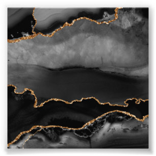 Foto Piedra negra de Purpurina dorado y gris oscuro