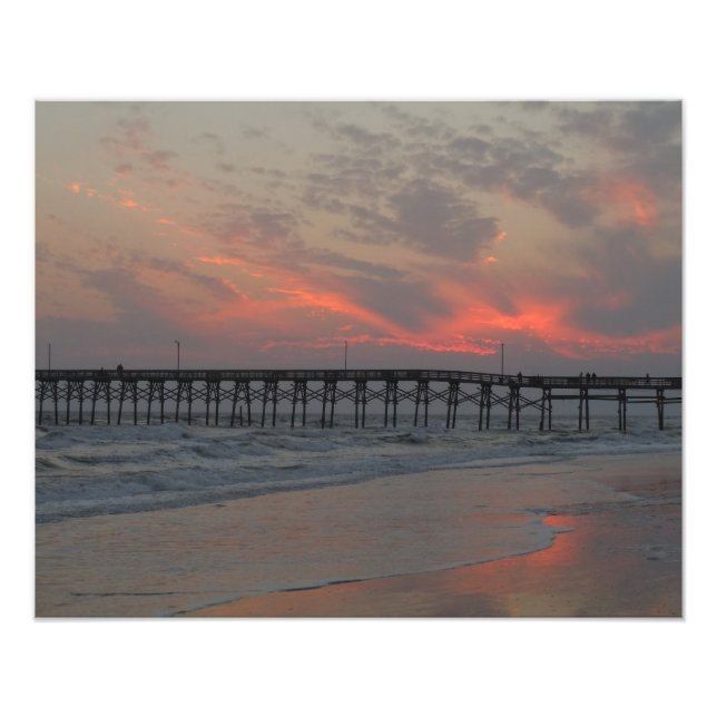 Foto Pier y puesta de sol - Isla de roble, NC (Frente)
