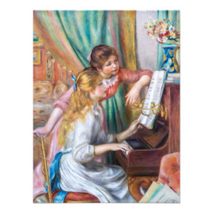 Foto Pierre Auguste Renoir - Jóvenes Chicas en el piano