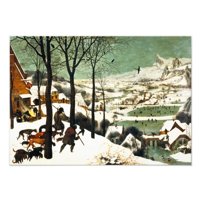 Foto Pieter Bruegel Hunters en la Nieve (Frente)