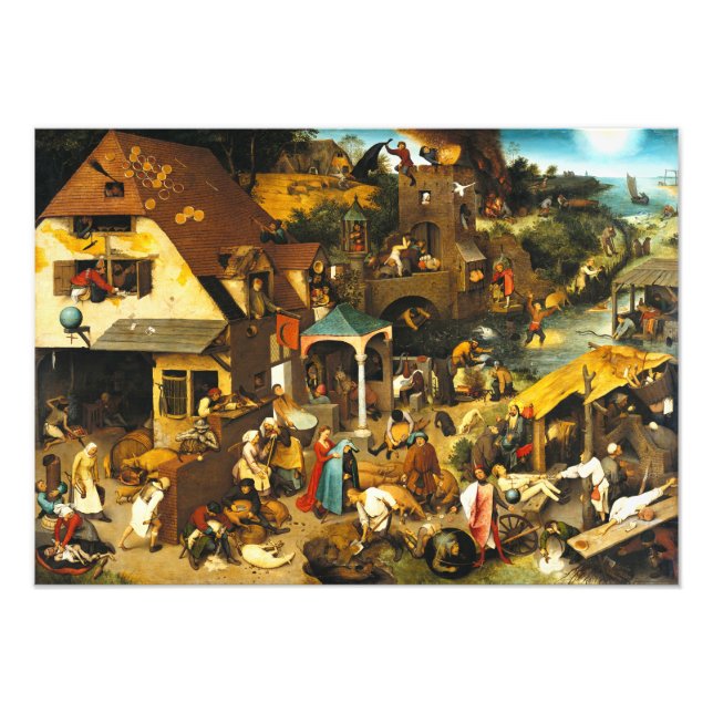 Foto Pieter Bruegel Netherlandish Proverbs (Frente)