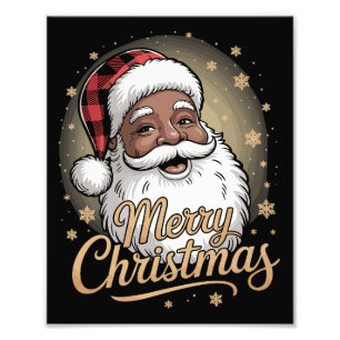 Foto Pijamas navideñas afroamericanas Santa Claus