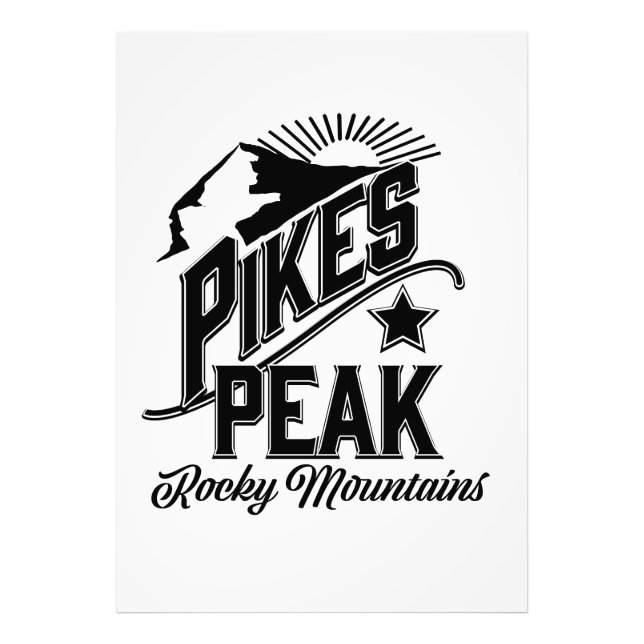 Foto Pikes Pico Montañas Rocosas Vintage (Frente)