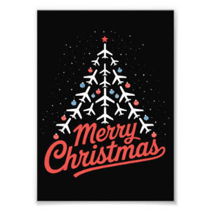 Foto Piloto de árbol de Navidad en avión