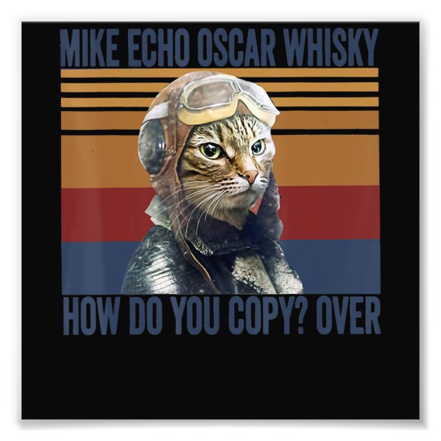 Foto Piloto de gato Mike Echo Oscar Whisky Costume Rega (Frente)